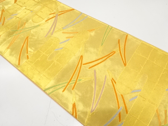 ヱ霞に松葉模様織り出し　袋帯